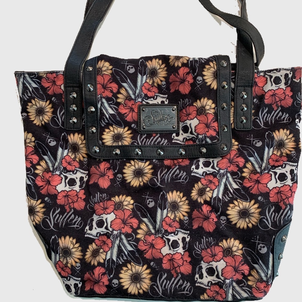 Sullen Art Coll purse tattoo/skulls/flowers